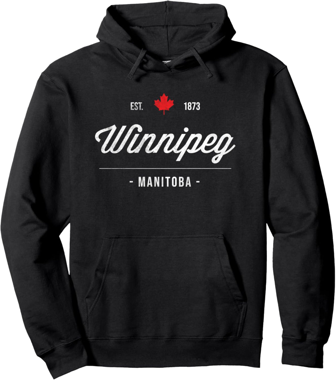 Winnipeg MB Classic Vintage Retro Kanada Canada Maple Leaf Pullover Hoodie
