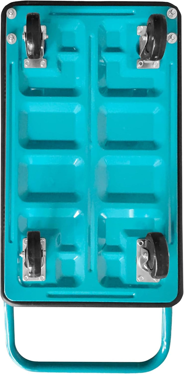 Sillar Plattformwagen, Klappbarer Transportwagen, Tragkraft bis 150 kg, Griff um 20 cm erhöht, PVC-B