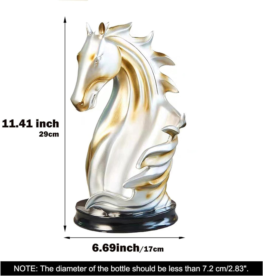 LL-COEUR Pferd Weinflaschenhalter Dekorative Weinregal Skulptur Weinständer Statue Flaschenregal Tis