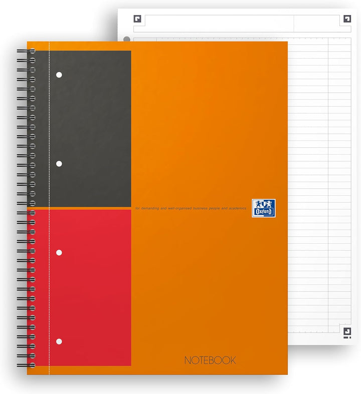Oxford Notebook International A4, liniert, 160 Seiten, stabiler Kartondeckel, 5 Stück A4 5 Stück lin