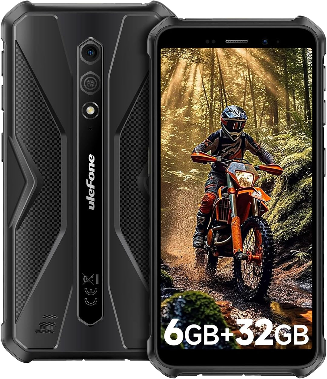 Ulefone Armor X12 Outdoor Handy, 6GB + 32GB/256GB SD Smartphone ohne vertrag Android 13 Go, 4860mAh