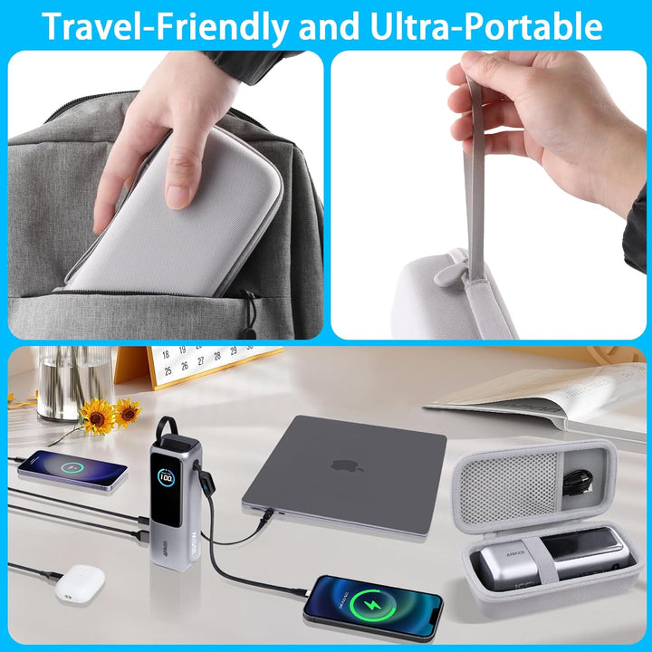 co2CREA Hart Tragbare Schutzhülle Etui Tasche für Anker Laptop Powerbank 25000mAh 165W Powerbank Tra