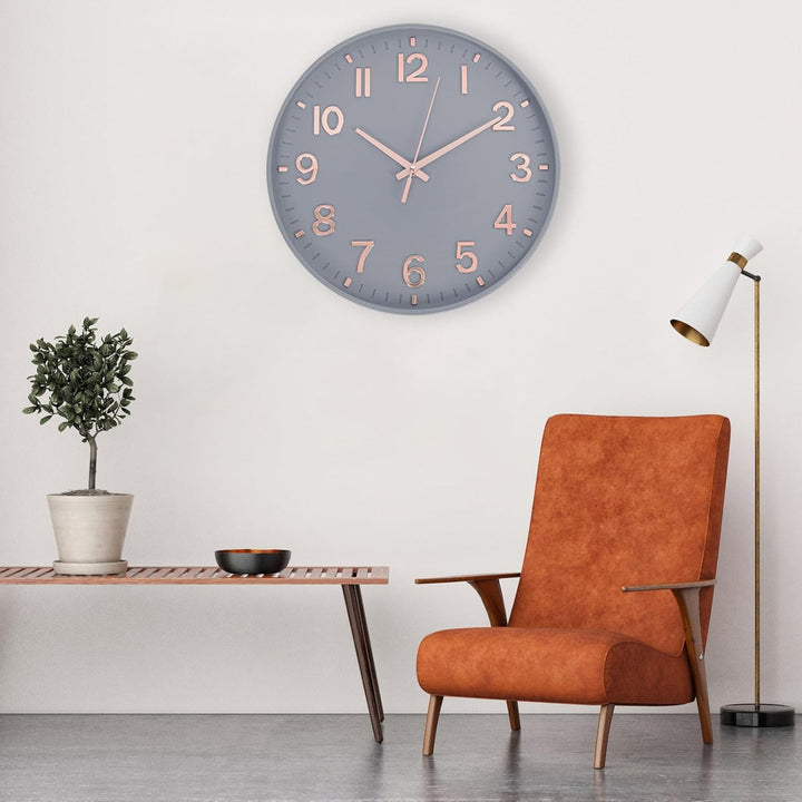 HZDHCLH Funkuhr 30 cm Grosses Ziffernblatt Wanduhr Geräuschlos,Geeignet für Schule, Zuhause, Wanddek