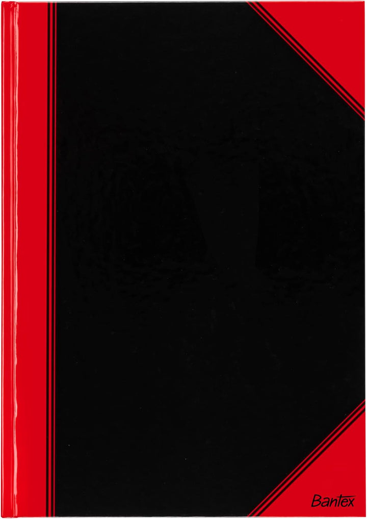 Bantex Notizbuch A4, liniert, 192 Seiten, 70 g/m², Hardcover, schwarz, 3 Stück 3 liniert, 3 liniert