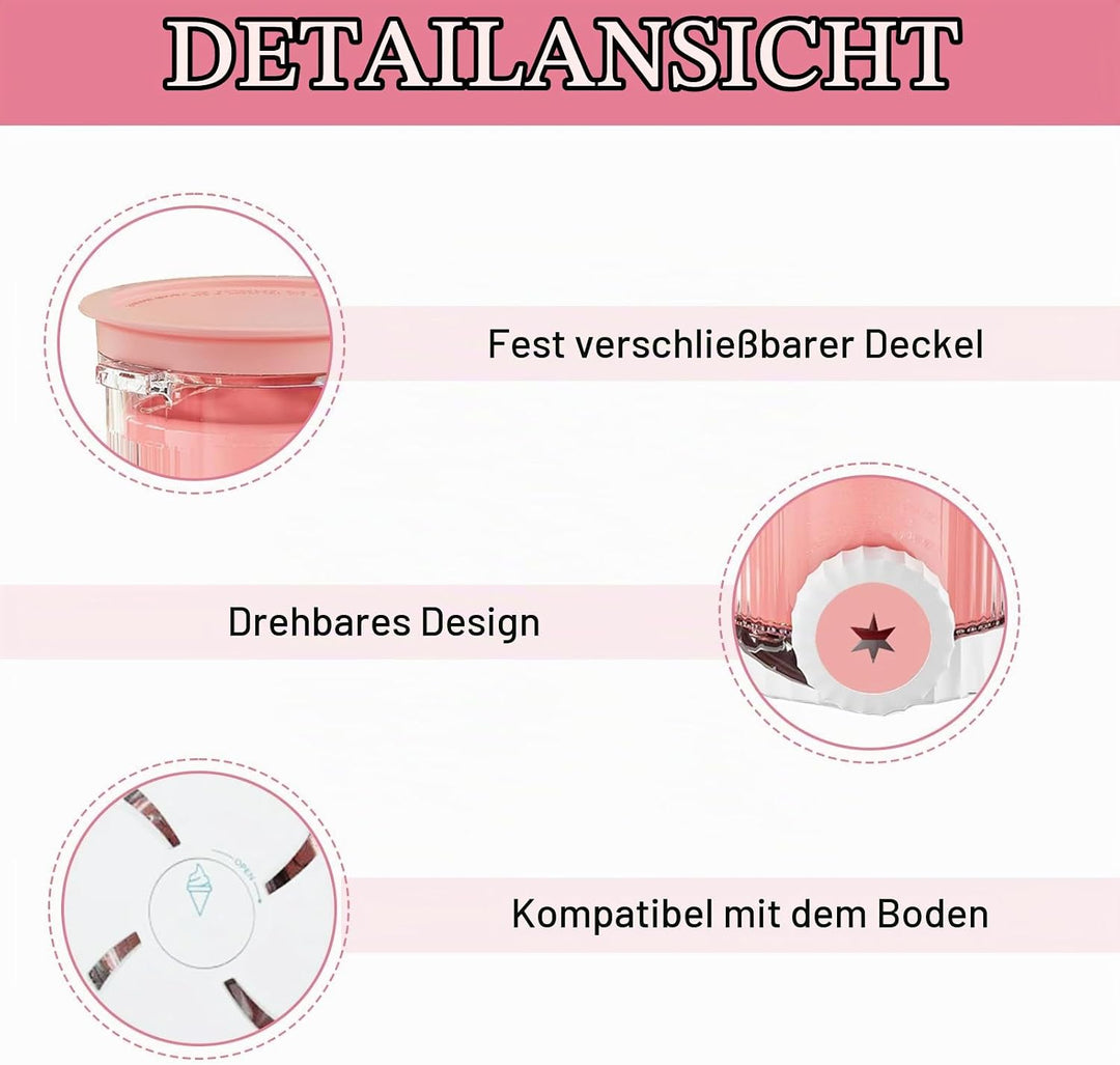 DAZZTIME Behälter für Ninja Creami Deluxe Pints,2 Stück Ersatz für Ninja Creami Deluxe Pints und Dec