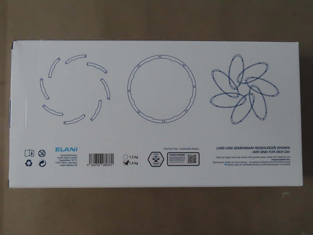 ELANI Hula Hoop Reifen Erwachsene - 90cm Durchmesser, mit Wellenform und Trainingsguide, indiv. anpa