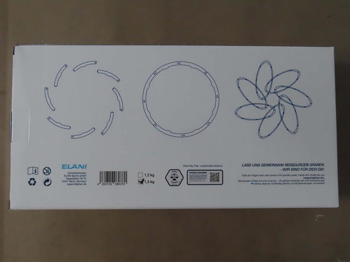 ELANI Hula Hoop Reifen Erwachsene - 90cm Durchmesser, mit Wellenform und Trainingsguide, indiv. anpa