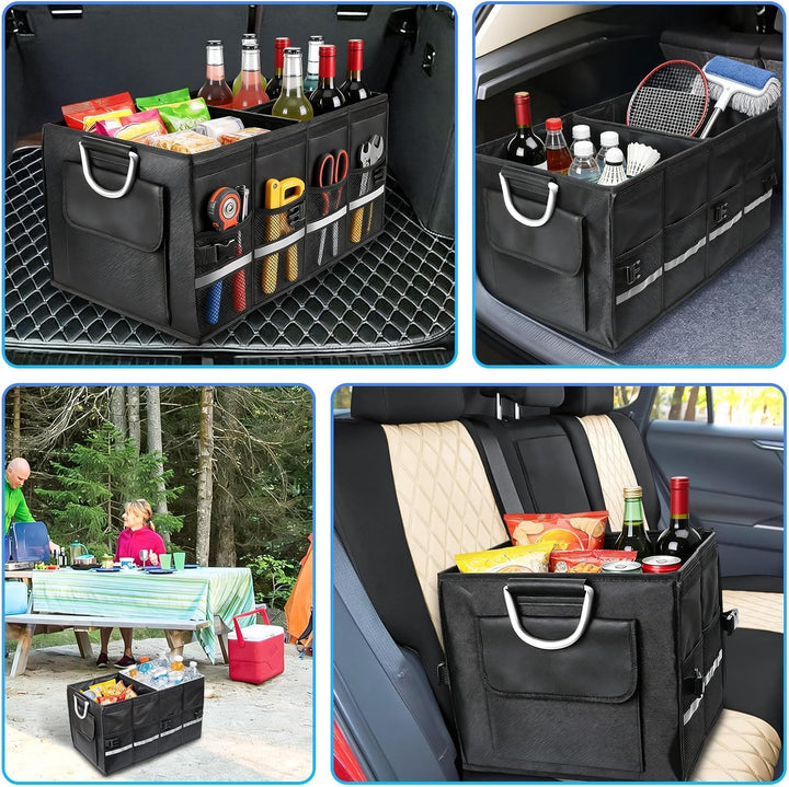 Kofferraumtasche Kofferraum Organizer Auto mit Deckel, Autobox Auto Tasche Wasserdicht Zusammenklapp