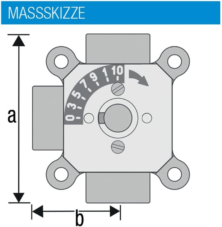 Evenes 3-Wegemischer Typ 3A Easyflow AG DN32 1 1/4'' KV9,0 Messing 3-Wege-Mischer