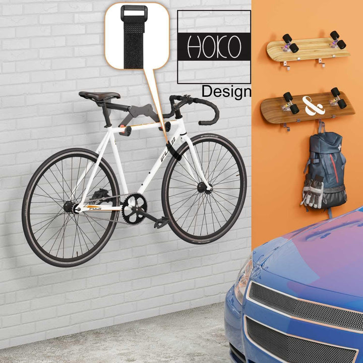HOKO-VELO 25 2er set verstellbare Fahrrad Wand Halterung/Rahmenhalter mit Silikon-Schutz als Geschen