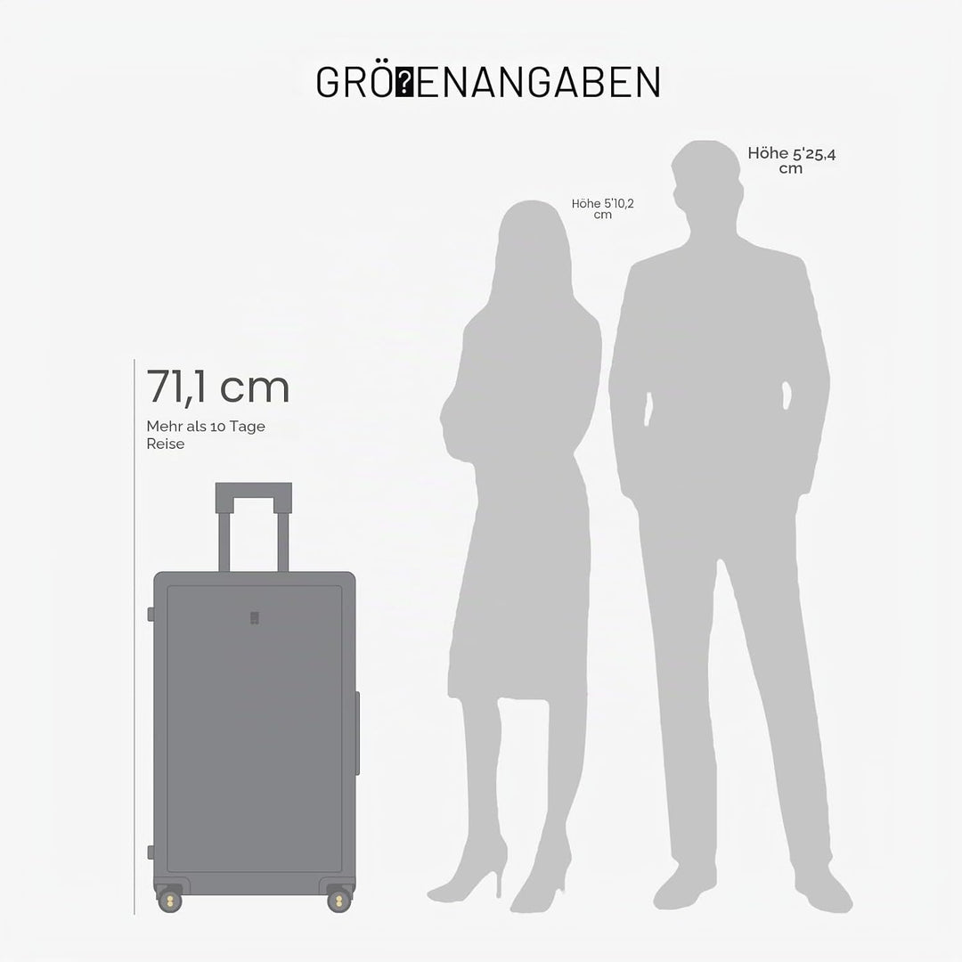 LEVEL8 Koffer Trolleys Serie strutturata Luminosa 20/24/26/28 pollici, 28 Inch, Business(74cm, 99L,B