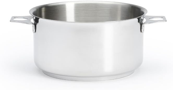 De Buyer Kasserolle-Bratentopf, Edelstahl, Silber, 18 cm 25.4 x 0.8 x 9 cm, 25.4 x 0.8 x 9 cm