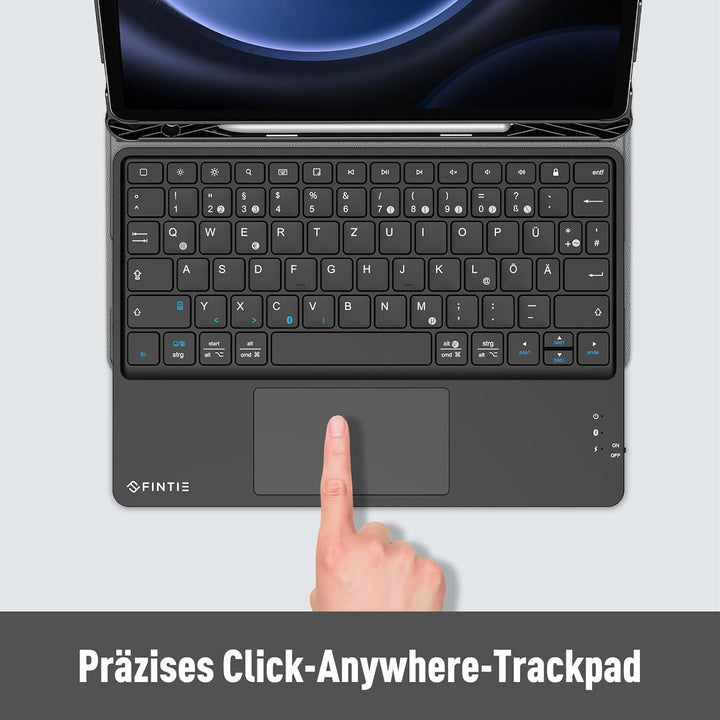 FINTIE Tastatur Hülle für Samsung Galaxy Tab S10 Lite/S10 FE/S9 FE 10.9" & S9 11" Tablet, Deutscher