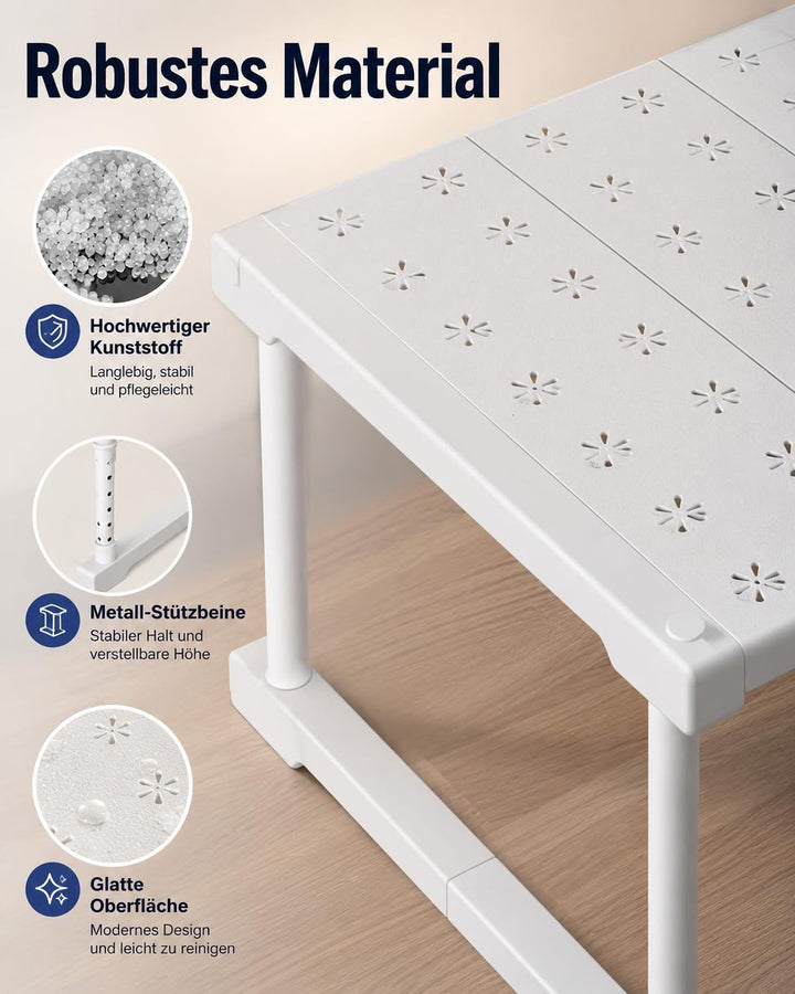 Stapelbar Schrank Kleiderschrank Organizer, Schrankeinsatz, Platzsparende Regal für Schrank innen, S