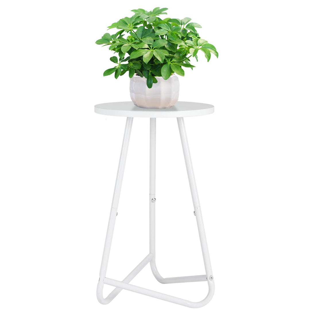 HDANI 50cm Rund Pflanzenständer,Blumenständer,Pflanzenregal aus Holz und Metall,Modernes Regal für Z