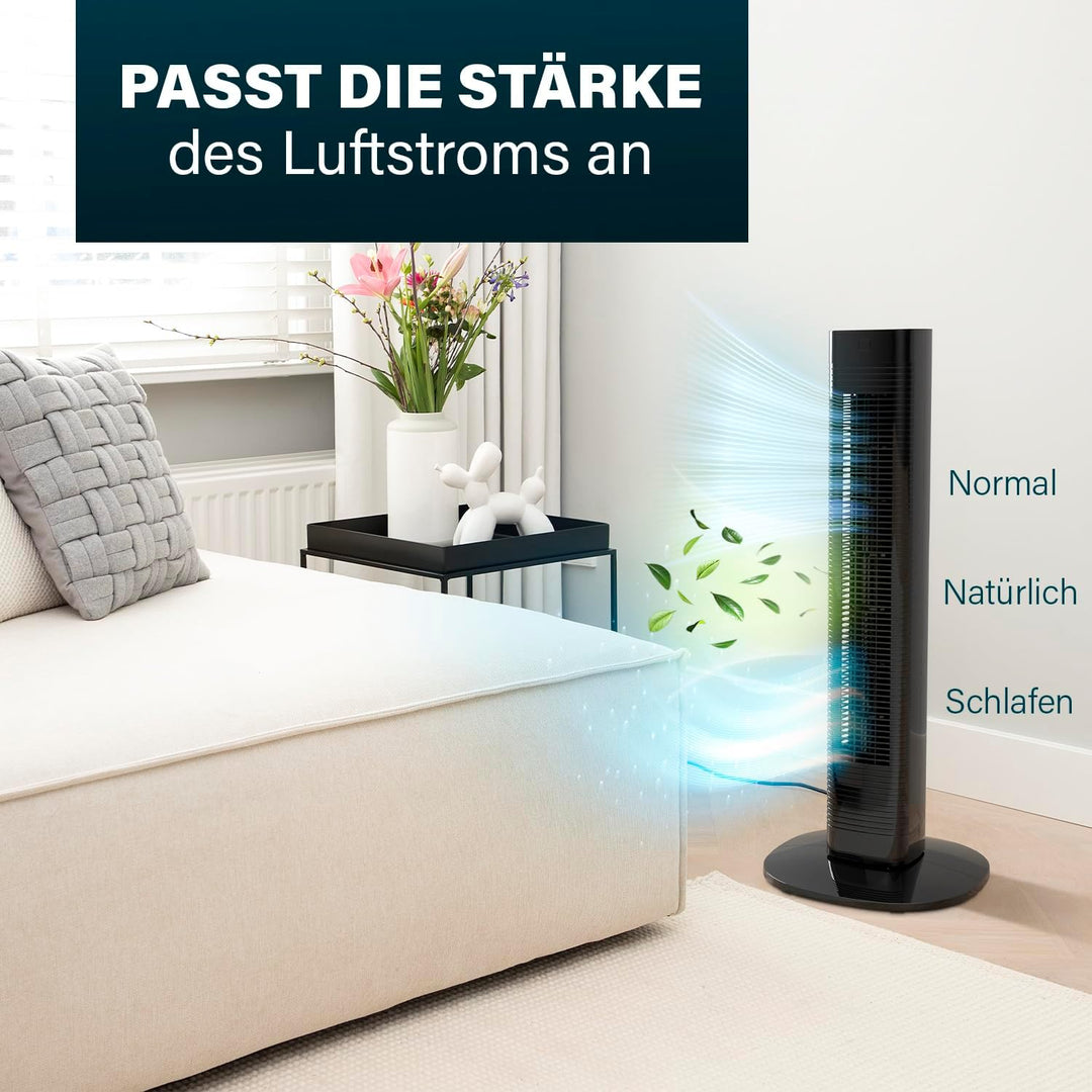 Princess Kompakter Turmventilator 3 Modi und 3 Geschwindigkeiten - Oszillation - App Steuerung - 358