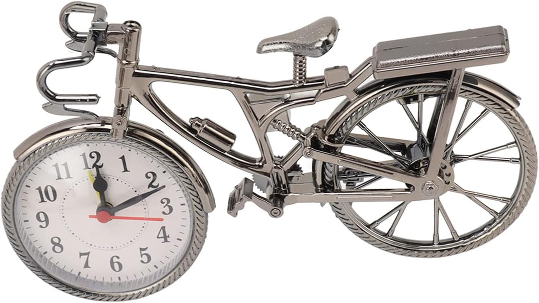 JTLB Fahrrad-Schreibtischuhr – Klassische Vintage Retro altmodische dekorative Metall-Antik-Fahrrad-