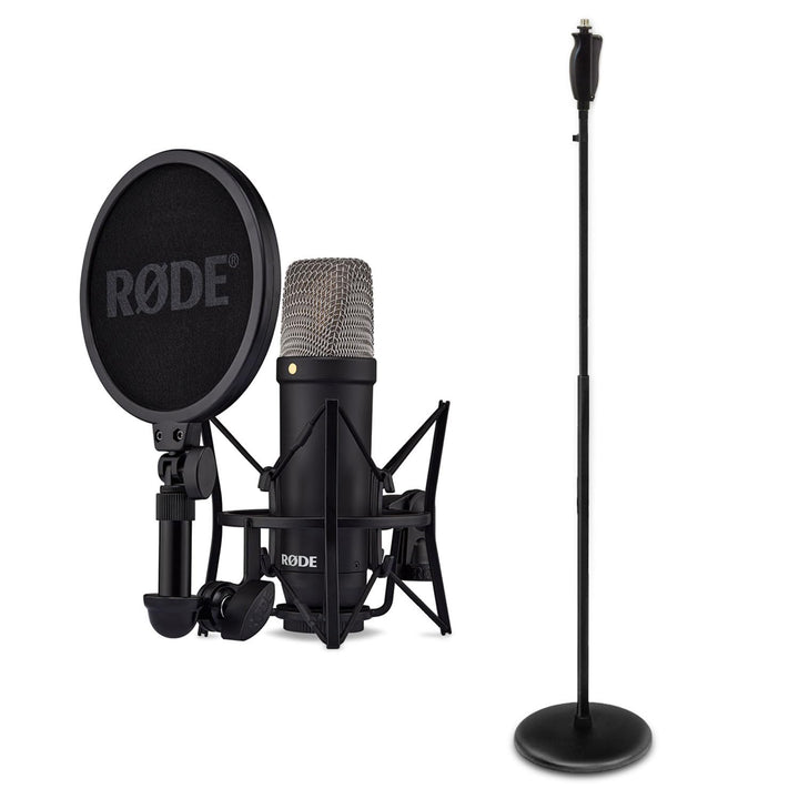 Rode NT1 Signature Black Studio-Mikrofon mit keepdrum Einhand-Mikrofonständer
