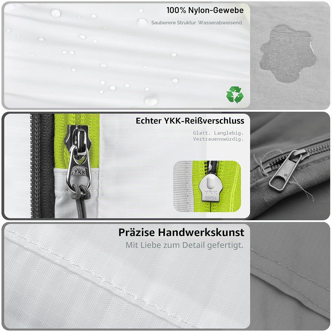 Cipway Kompressions-Packwürfel-Set, ultraleicht, erweiterbar, Reise-Organizer für Handgepäck (weiss,