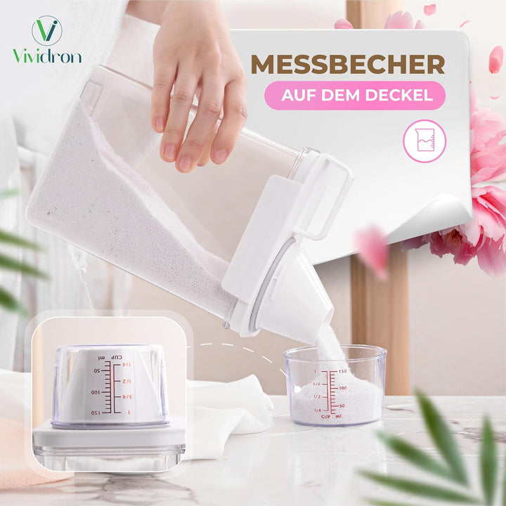 2er-Pack Waschmittel Aufbewahrung, Aufbewahrungsbox für die Organisation des Waschraums mit 4 abnehm