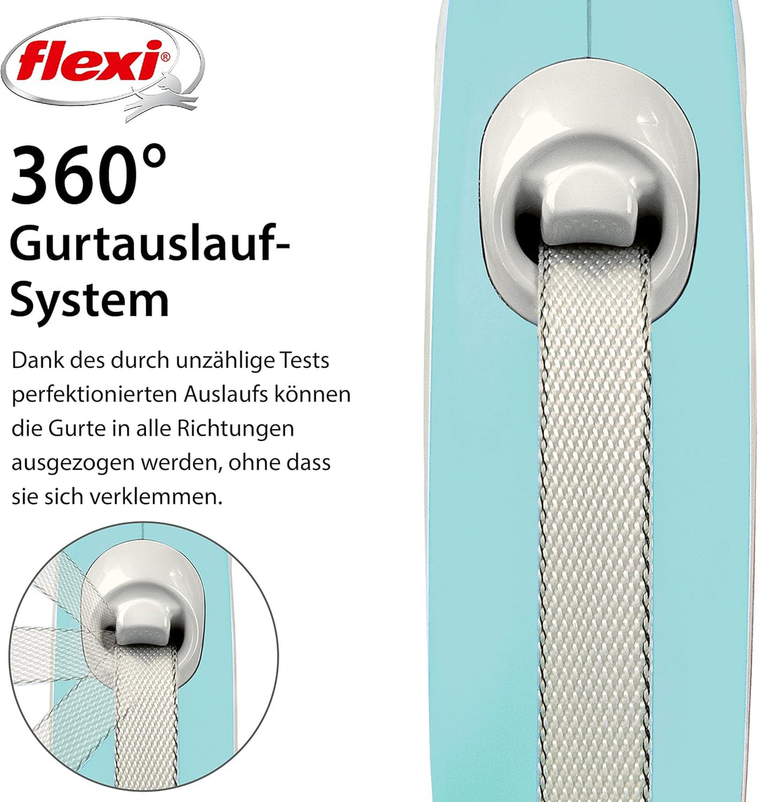 flexi® Comfort S Gurt 5 m hellblau, Roll-Leine für Hunde bis 15 kg hellblau S: 5m (max. 15kg), hellb