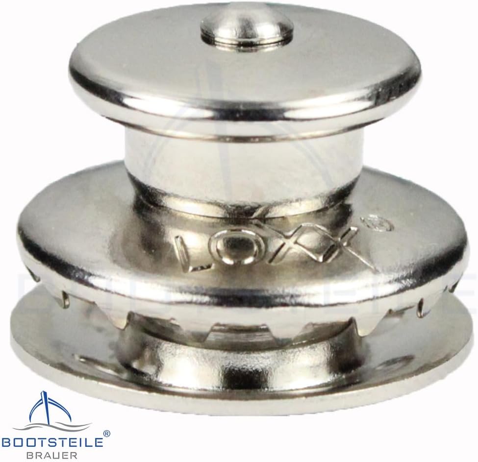 25 Stück LOXX® Oberteil Knopf mit grosser Griffkappe, Standardscheibe für Material bis 2,5 mm - Mess
