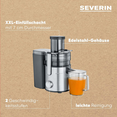 SEVERIN ES 3570 Entsafter (800 W, mit 1,1 L Saftbehälter)