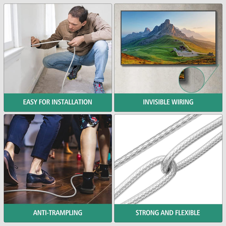 RUIPRO 8K HDMI Glasfaser Zertifiziert Kabel 15M, Optisches HDMI 2.1 48Gbps 8K@60Hz 4K@120Hz Dynamic