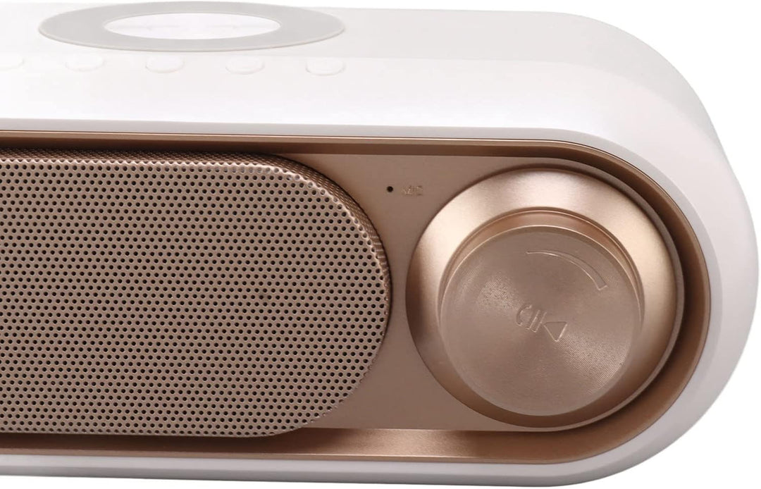 Digitaler Wecker, Radiowecker mit Kabellosem Laden -Lautsprecher LED Einfacher Moderner Digitaler We