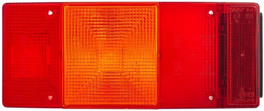 HELLA - Heckleuchte - Glühlampe - 12V - Anbau - Lichtscheibenfarbe: rot/gelb - Stecker: Flachstecker