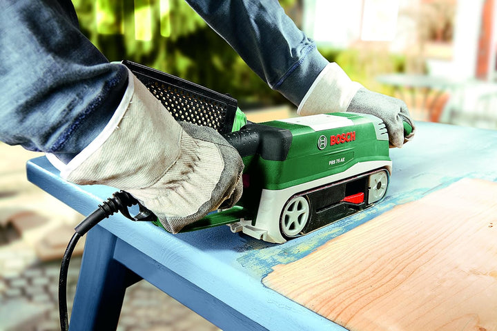 Bosch Home and Garden Bosch Bandschleifer PBS 75 AE Set (750 W, Bandgeschwindigkeit 200-350 m/min, S