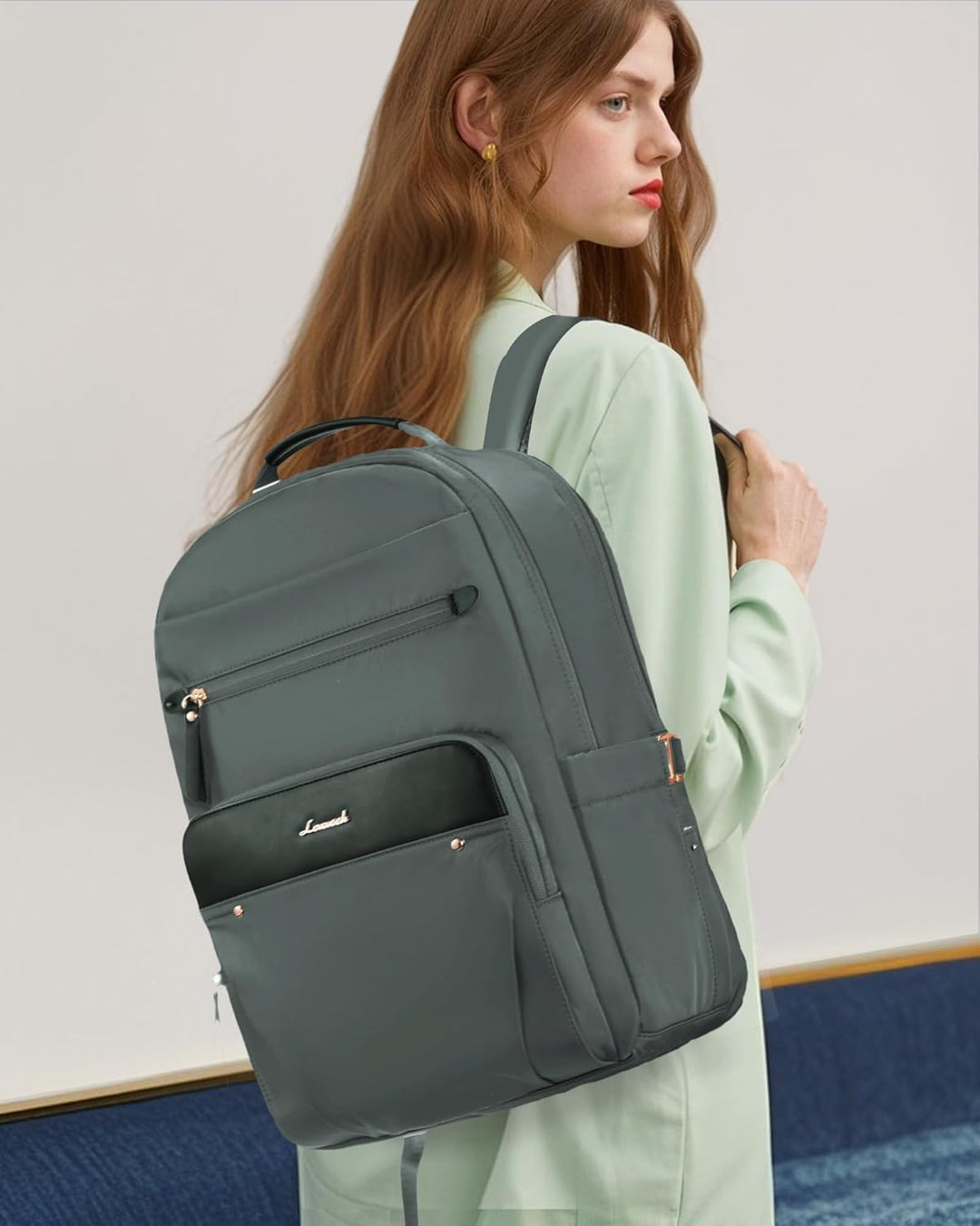 LOVEVOOK Laptop Rucksack Damen, Wasserdicht 17 Zoll Arbeitsrucksack Schulrucksack Teenager für Gross