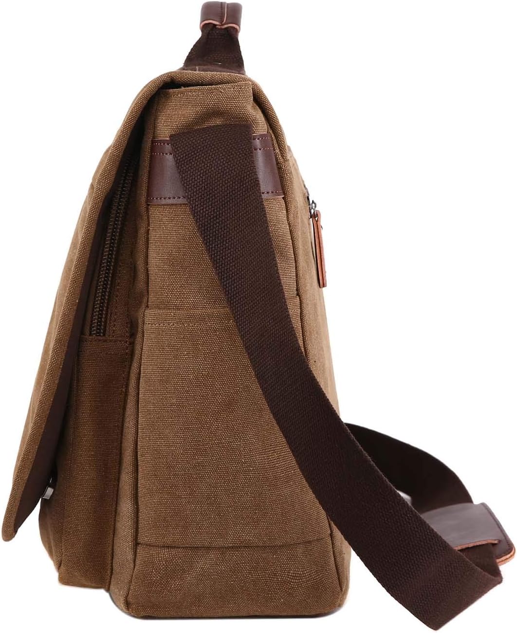 Neuleben Wasserdicht Laptoptasche für 17'' Laptop Vintage Schultertasche Umhängetasche Canvas Leder