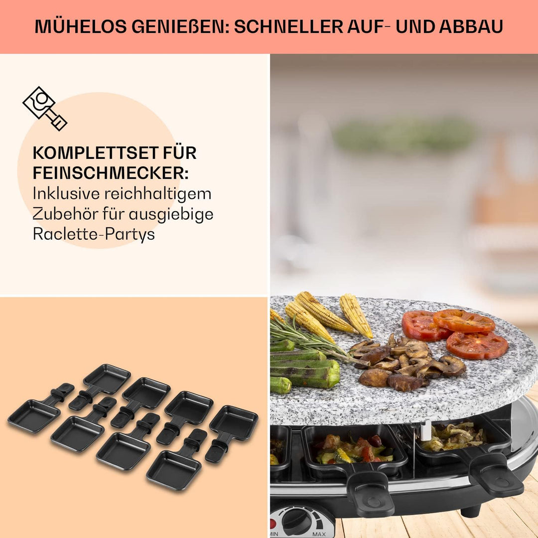 Klarstein Steaklette All-U-Can-Grill Raclette - 1500 Watt Raclette Grill, Raclette 8 Personen inkl.