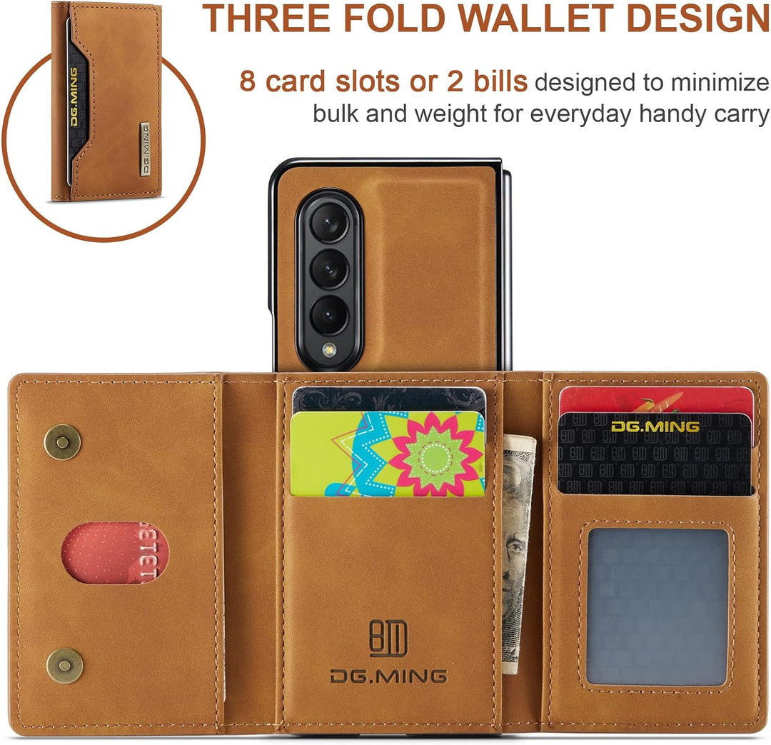 UDBKKDX 2 in 1 Handyhülle für Samsung Galaxy Z Fold 5, abnehmbare Brieftasche und magnetische Adsorp