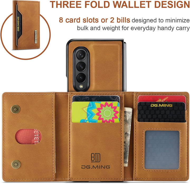 UDBKKDX 2 in 1 Handyhülle für Samsung Galaxy Z Fold 5, abnehmbare Brieftasche und magnetische Adsorp