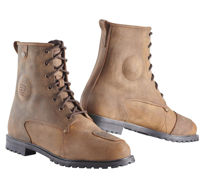 Bogotto Nashville Motorrad Stiefel, Braun, Grösse 41, Herren, Rindsleder | Leder