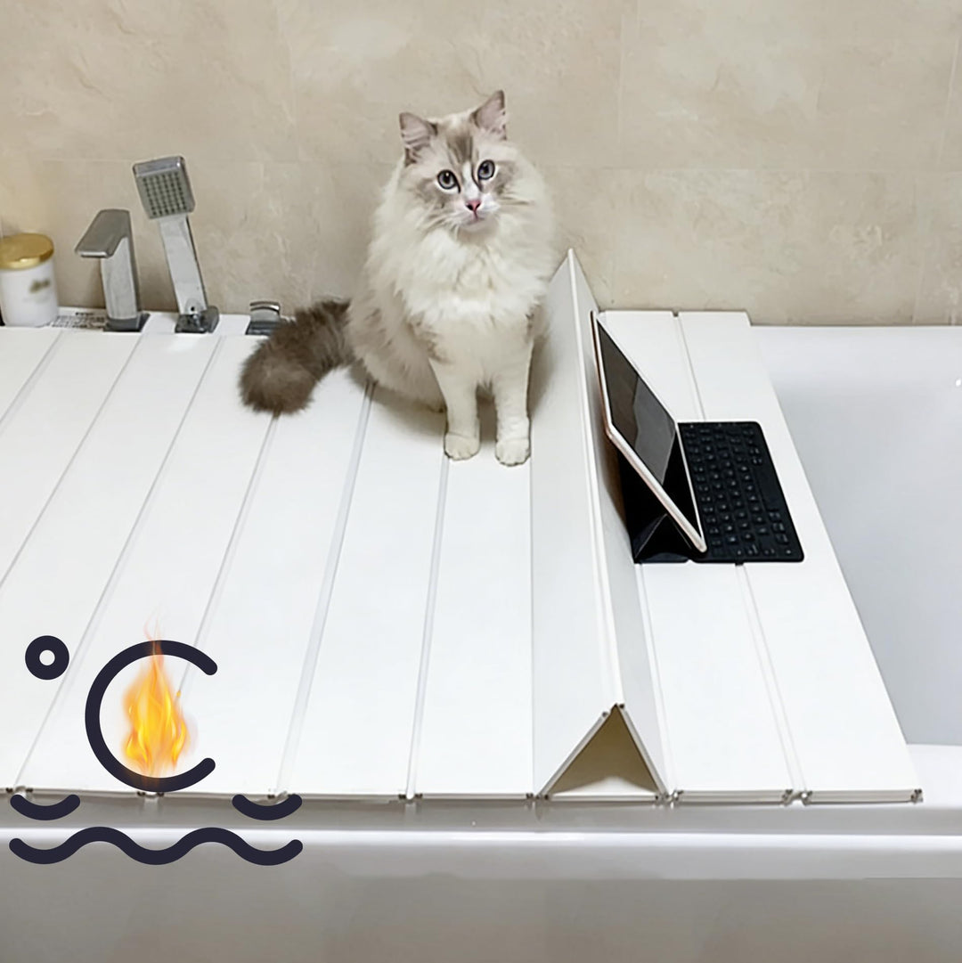 Badewannenabdeckung, 160×70×0,7cm PVC Faltbar Badewanne Brett | Staubdichtes wasserdichte Badewannen