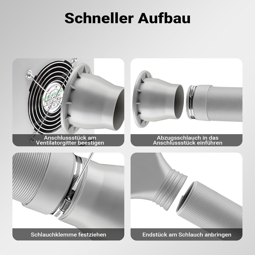 Wiltec Airbrush Abluftanschluss Absauganlage Flexibler Schlauch Zubehör