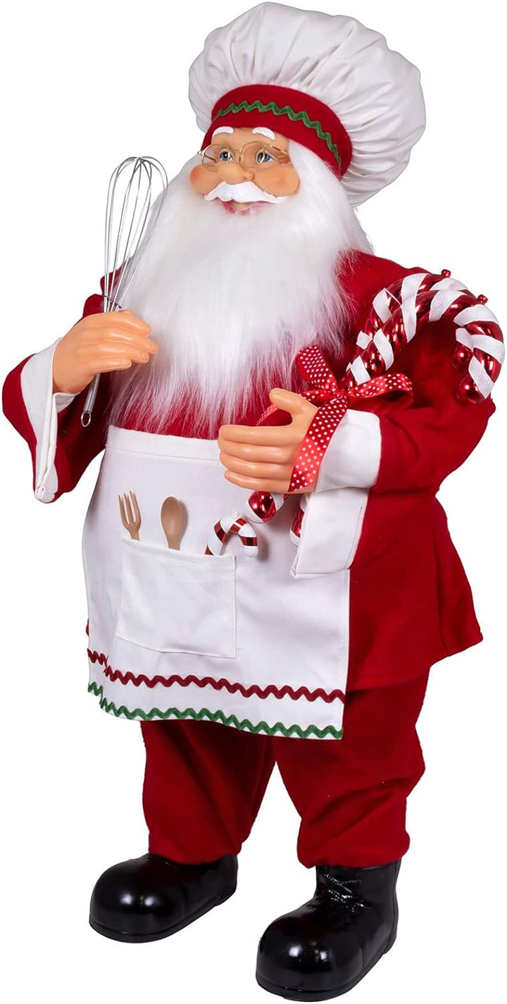 Christmas Paradise Stehender Weihnachtsmann Johann Konditor Rot Weiss Deko-Figur Nikolaus (80cm), 80