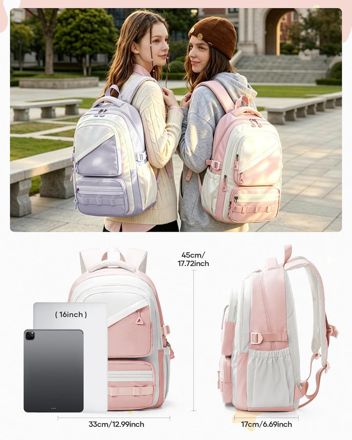 Schulrucksack Mädchen Teenager Rucksack Schule Mädchen Gross Schultasche Schulranzen für Weiterführe