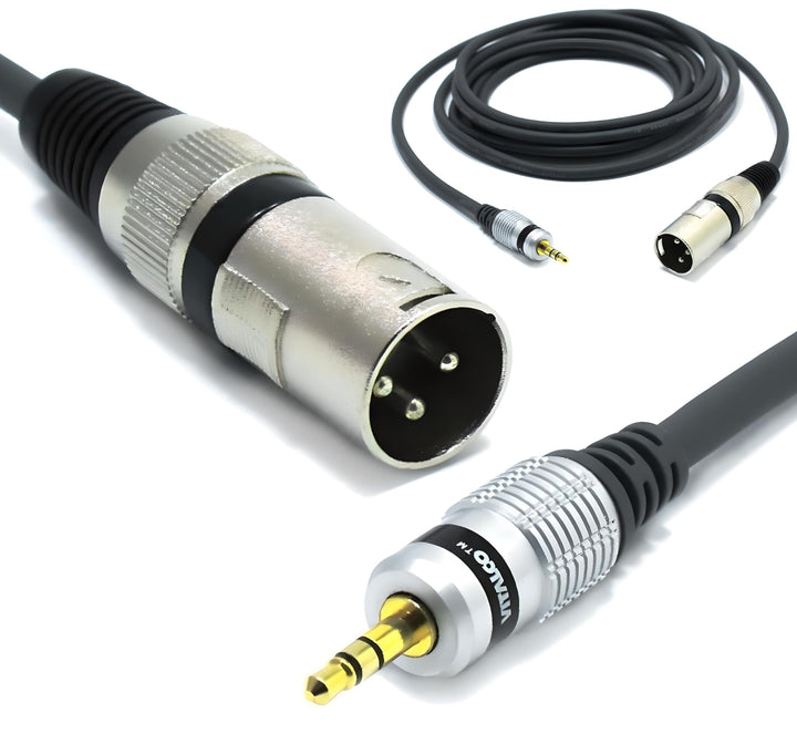 XLR Stecker auf 3,5mm Stereo Klinke Kabel 3m Mikrofonkabel 3 Polig auf 3.5 TRS Klinkenstecker Adapte