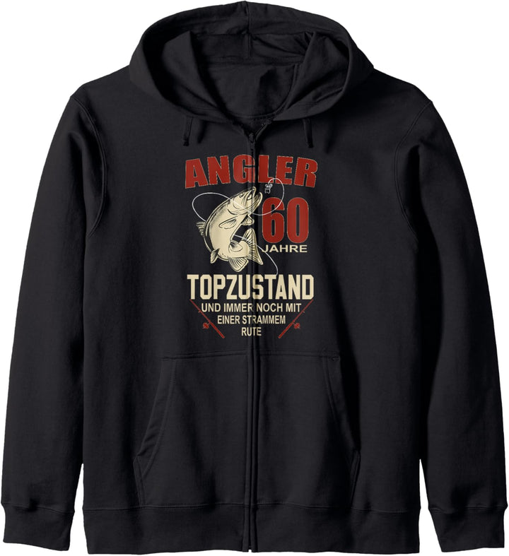 Hobbyangler Fischer & Angler 60. Geburtstags Kapuzenjacke