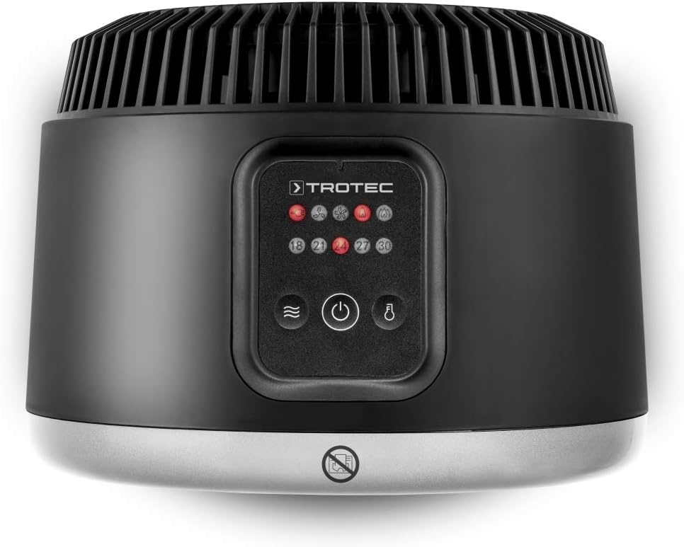 TROTEC Heizlüfter und Ventilator energiesparend TFH 2000 E - Heizleistung 1200 W / 2000 W – elektris