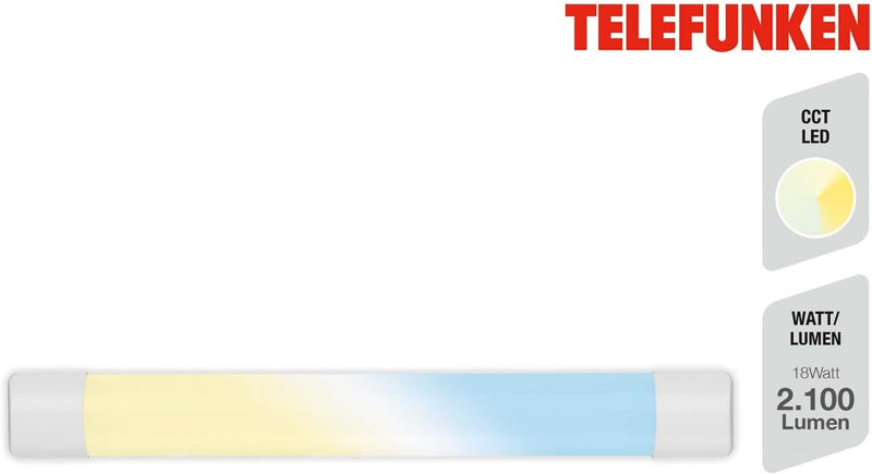 Telefunken - Led Unterbauleuchte 60 Cm, Küche, Led Leiste Küchenschrank, Werkstattlampe, Lichtfarbe