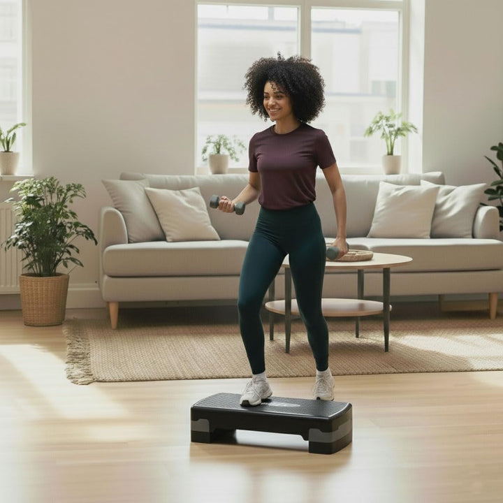 VirtuFit Essential Aerobic Fitness - Steppbrett für Zuhause Stepper höhenverstellbar und rutschfest