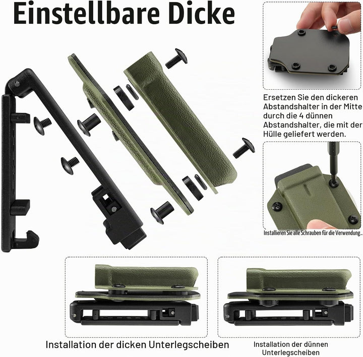 TACTICAL GEEK TX3 Multi-Tool Scheide Holster, Einstellbare Halterung mit Rückenclip, Grün Grün-tx3,