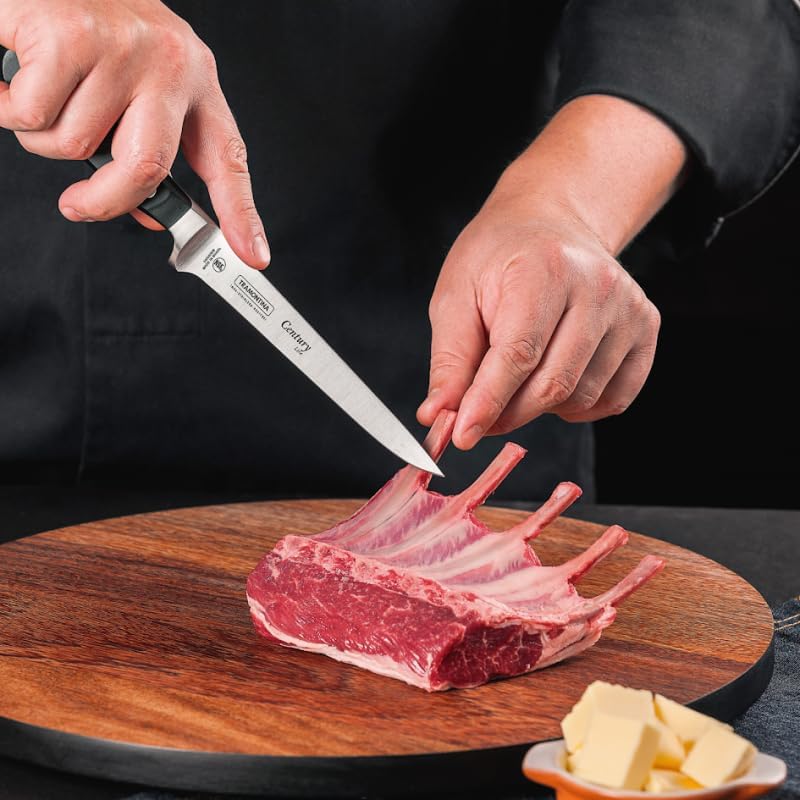 Tramontina Ausbeinmesser CENTURY, 15 cm, Edelstahl DIN 1.4110, schwarz, rostfrei Ausbeinmesser 15 cm