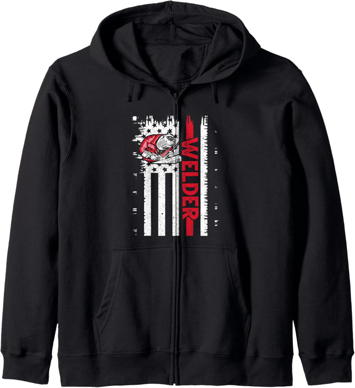 Welder - USA American Flag - Patriotic Welding Welder's Gift Kapuzenjacke