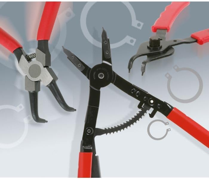 KS Tools Plastic 500.1302 Sicherungsringzange mit austauschbaren Spitzen